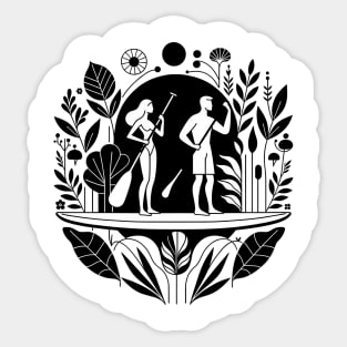 paddle surf Sticker